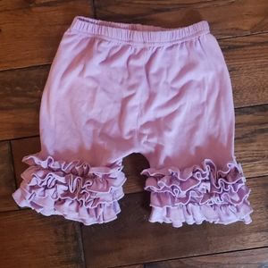 Purple ruffle shorts